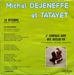 Un autre verso (chez Carrère) : (Tatayet - Le Kitching)