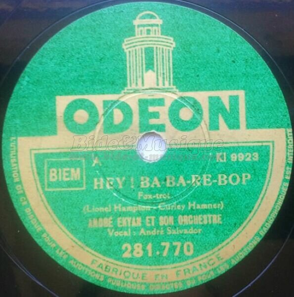 André Salvador avec André Ekyan et son orchestre - Hey ! Ba-ba-re-bop