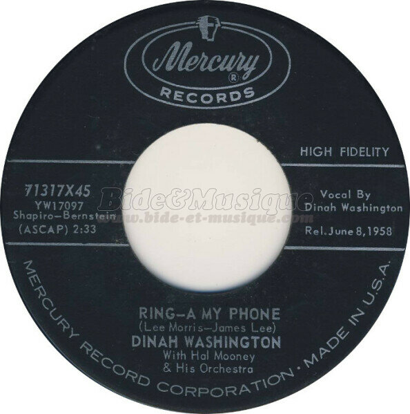 Dinah Washington - Bidophone, Le